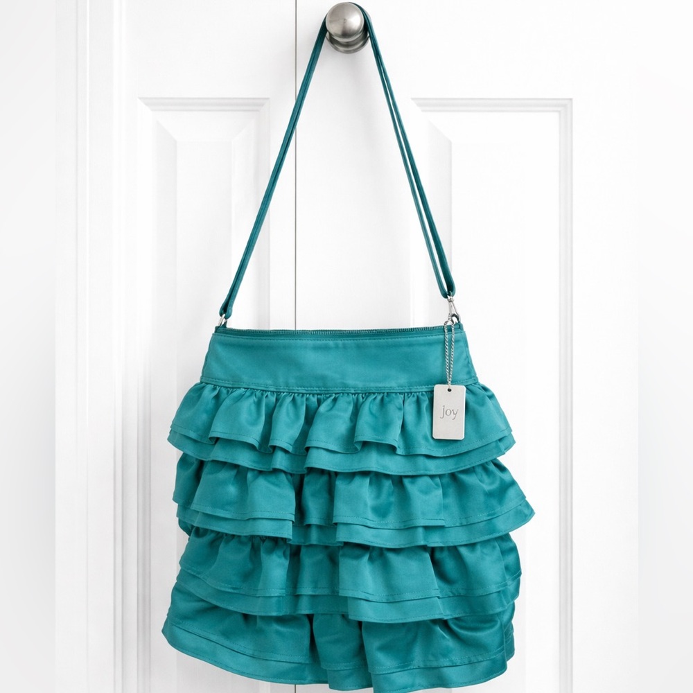 Handmade Fair Trade Teal Ruffle Shoulder Bag – Artisan Women’s Collective